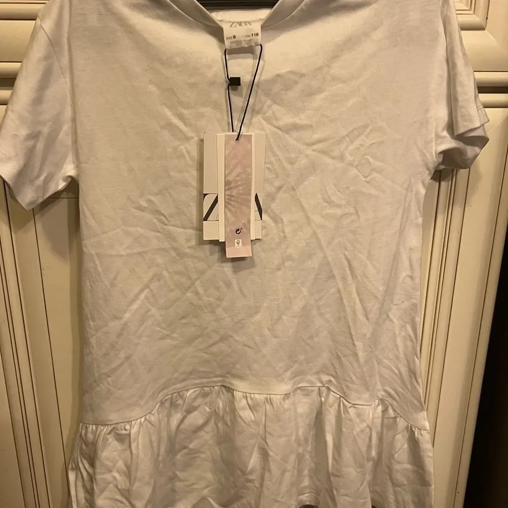 Zara Girls White Dress 8
